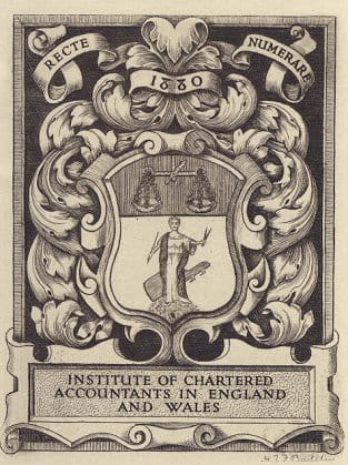 ICAEW Library bookplate 1944.