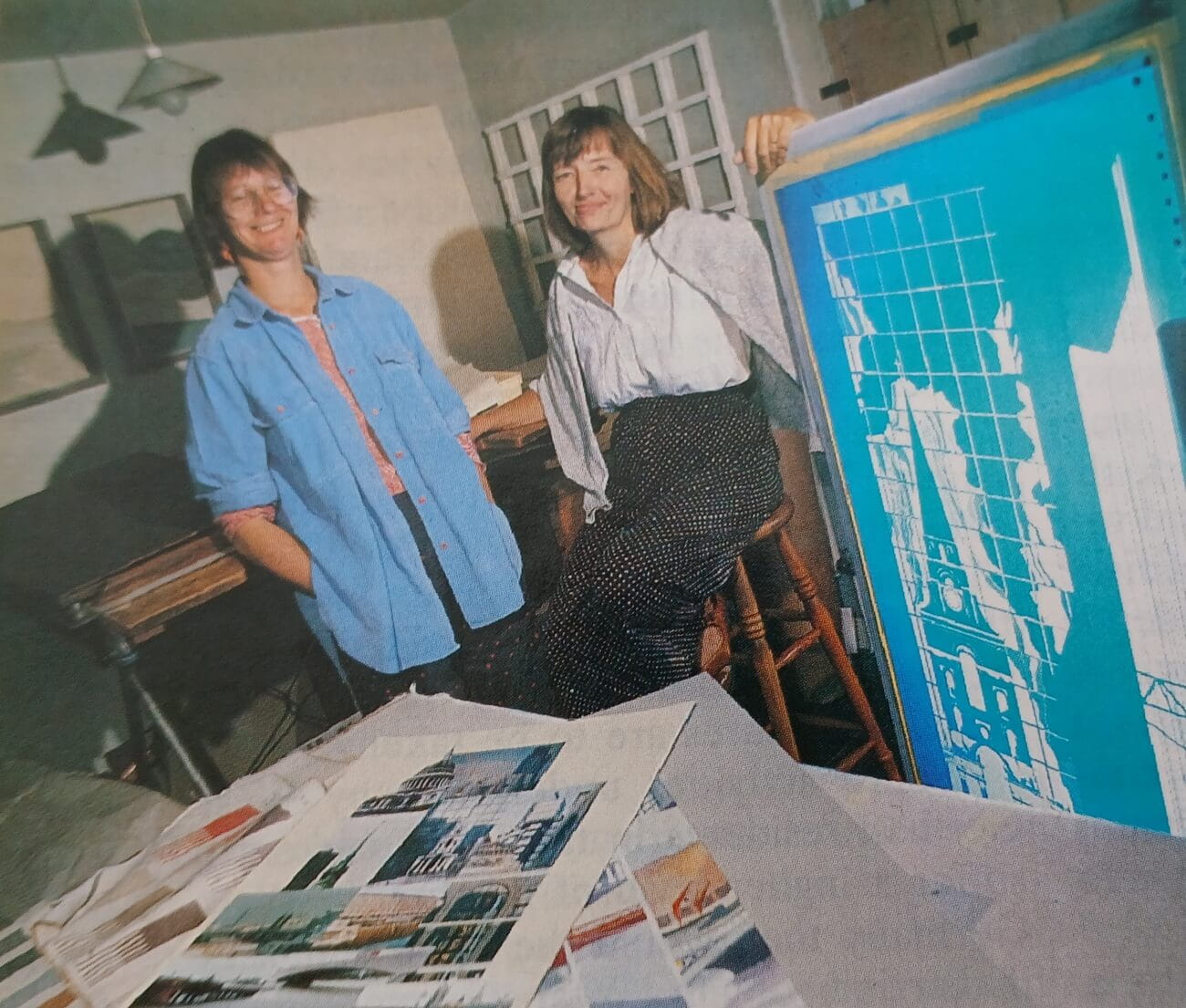 image of two women in an art studio
