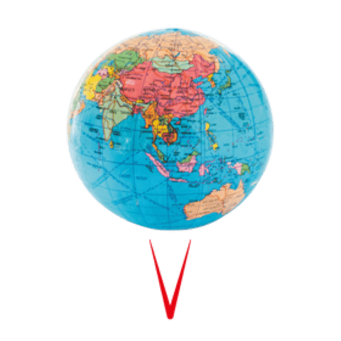 Image of globe on transparent background, on top of ICAEW brand dividers