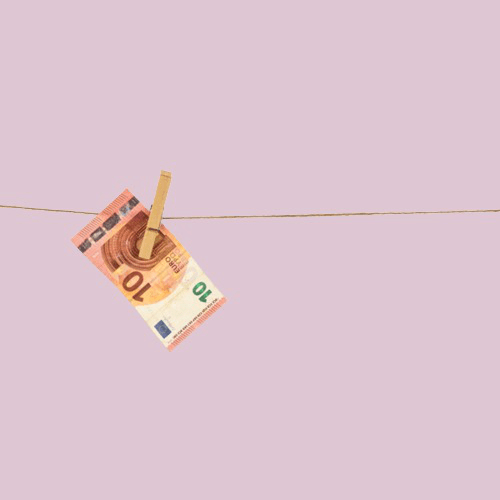 Metaphor - money on a laundry line