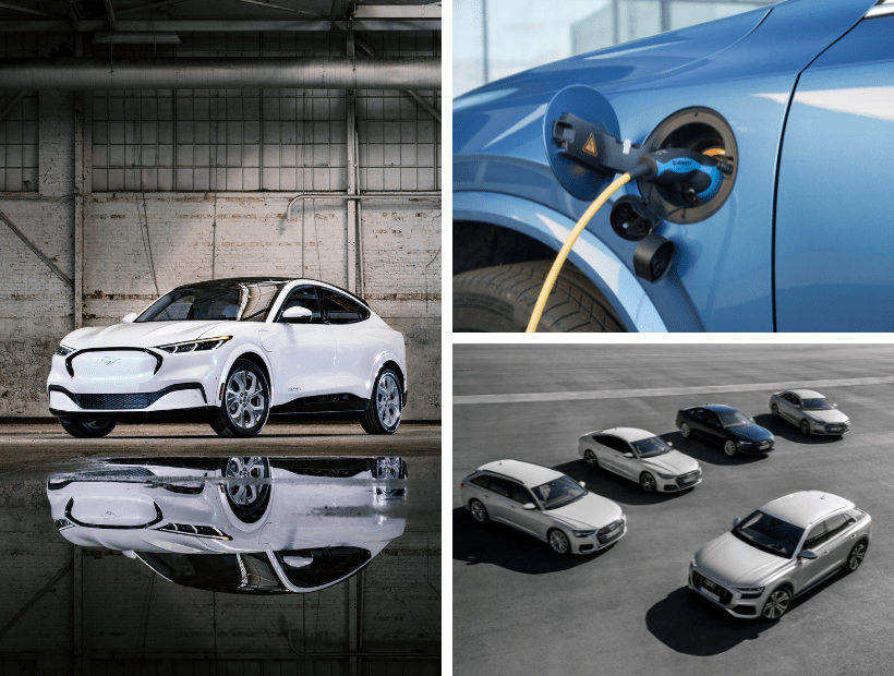 Collage of electric vehicles