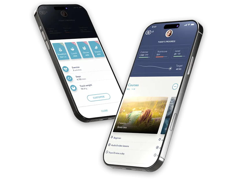 Two mobile phones next to each other