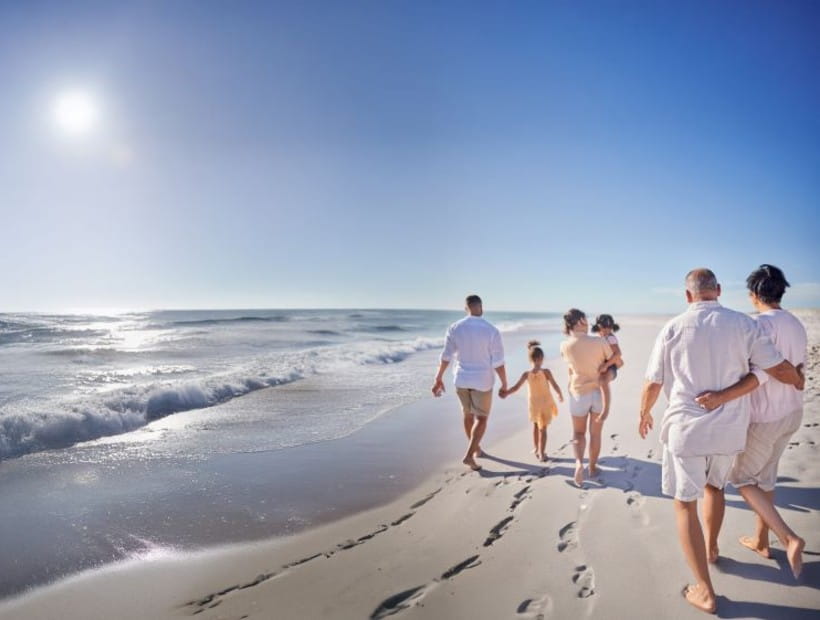 People walking on the beach