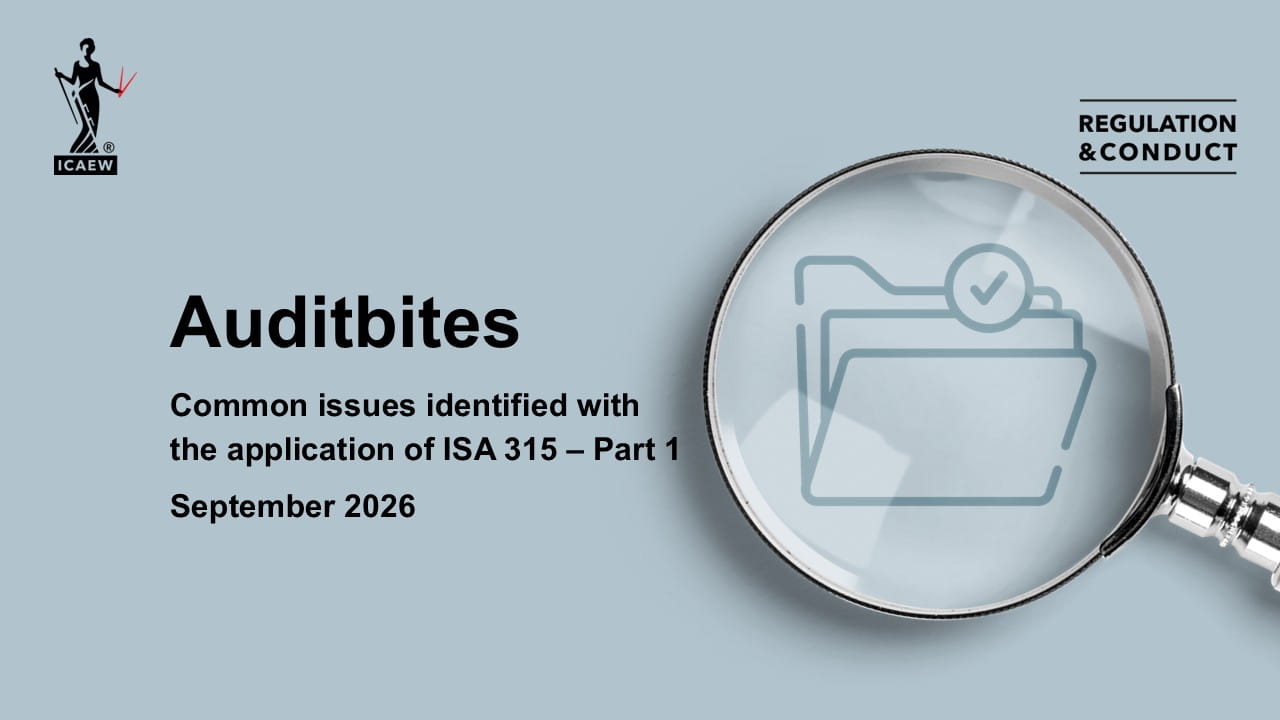 Thumbnail of Auditbites - ISA 315 - part 1 video