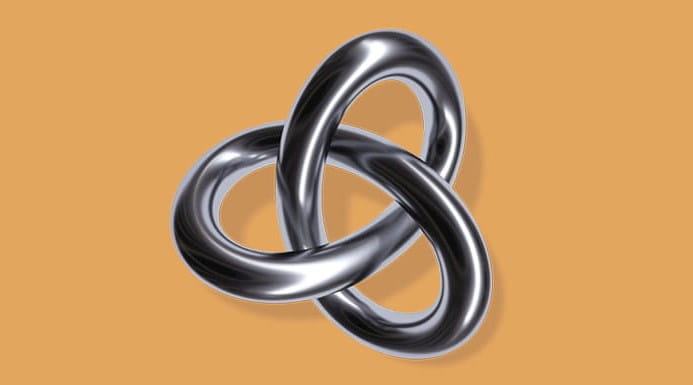 Infinity image on a orange background