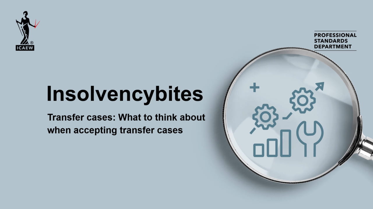 Insolvencybites: Transfer cases