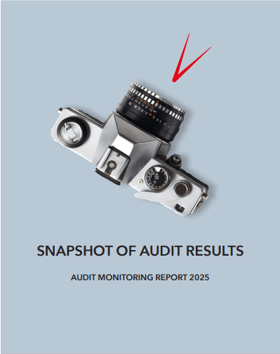 Front cover of the Audit Monitoring Results report
