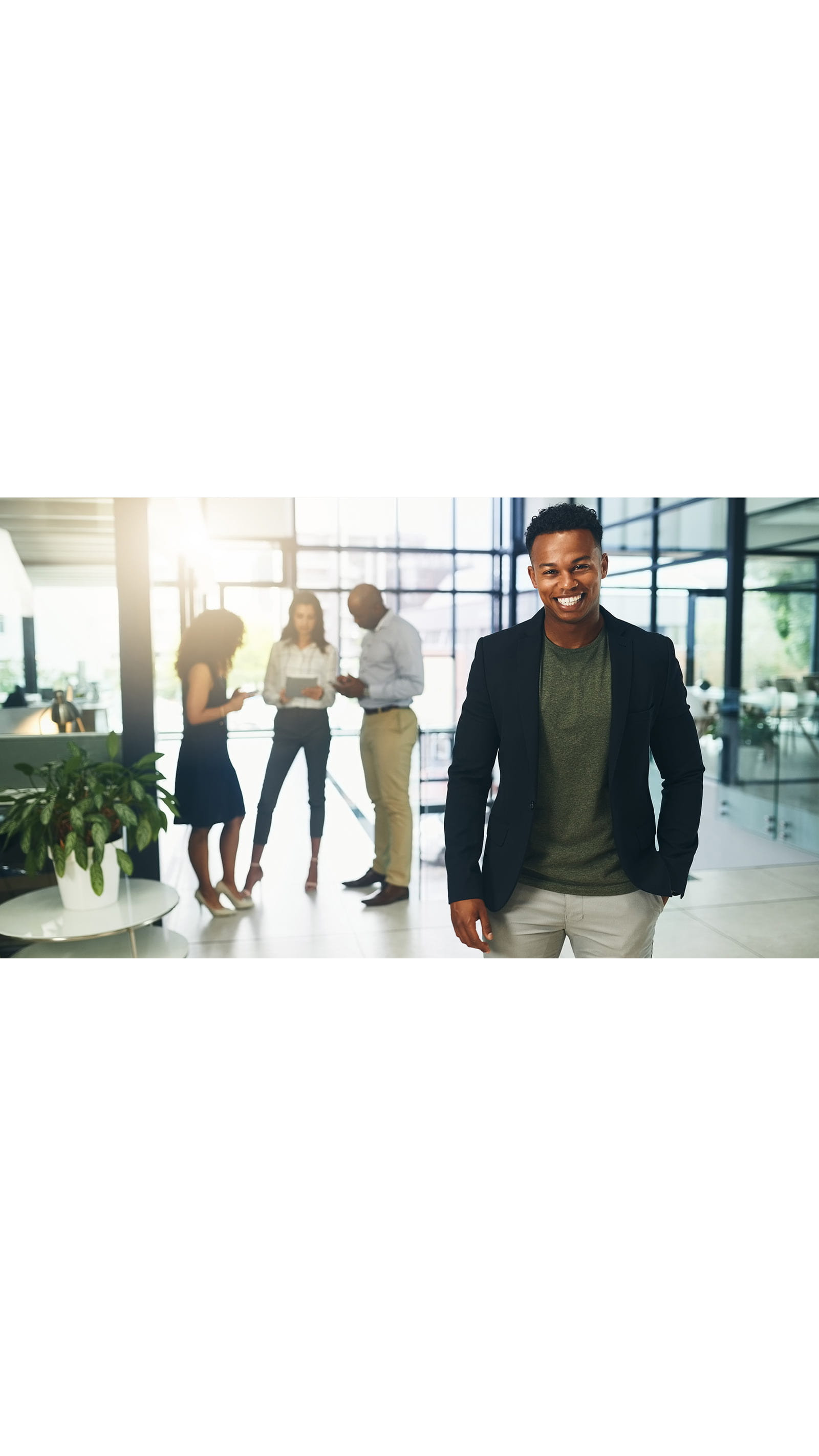 ICAEW Student professional development young black man office business