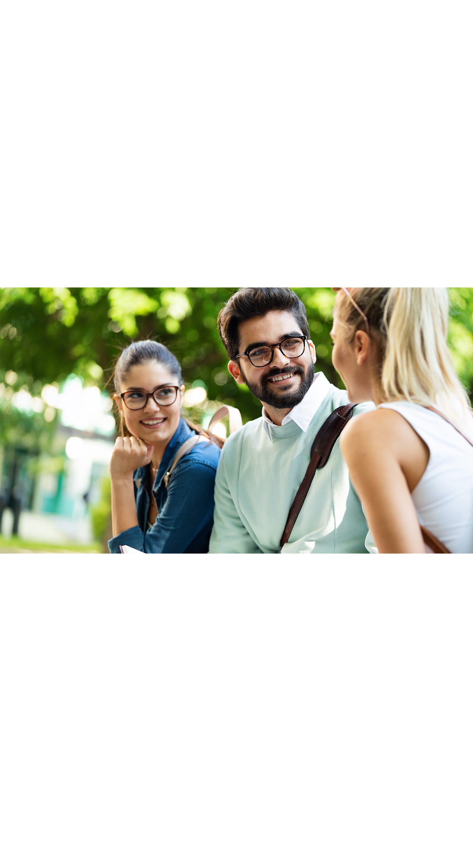 group young people man women students glasses ICAEW summer