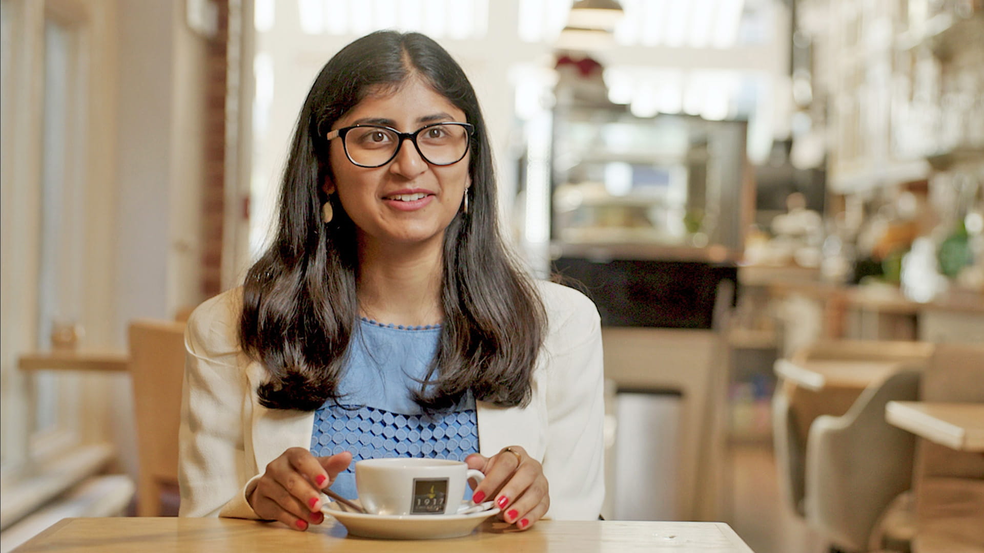 Ashwini Poopalasingham ACA accountant student ICAEW young asian woman cafe