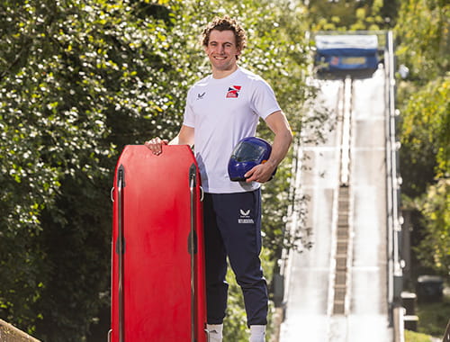 Matthew Alvarez, ACA student at Oakensen Chartered Accountants, skeleton bobsled athlete