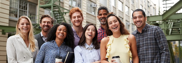 Image of diverse group of young co-workers