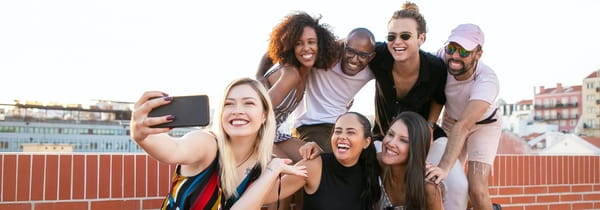 Image of friends taking a photo together