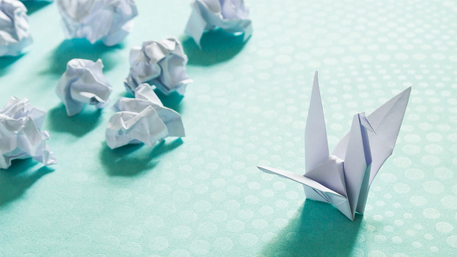 paper origami bird crane scrunched ICAEW Audit Beyond manager