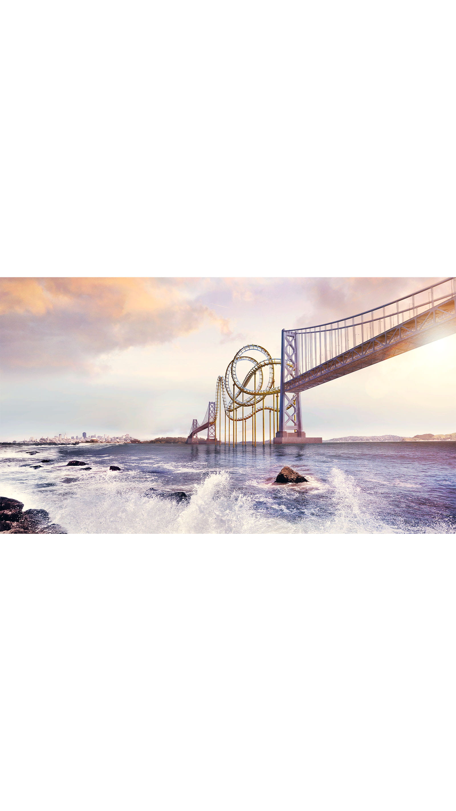 red steel bridge rollercoaster sea water ocean ICAEW Audit Beyond risk assessments