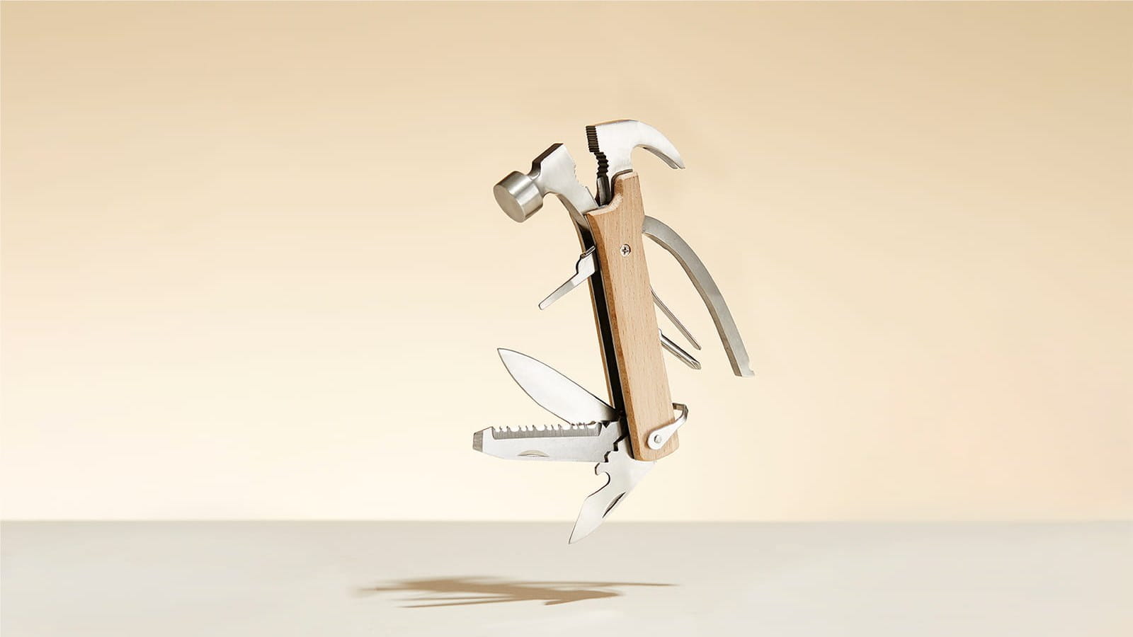 hammer wood handle swiss knife multi tool