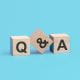 ICAEW Audit & Beyond Q&A question answer 3D illustration of cubes wood blocks