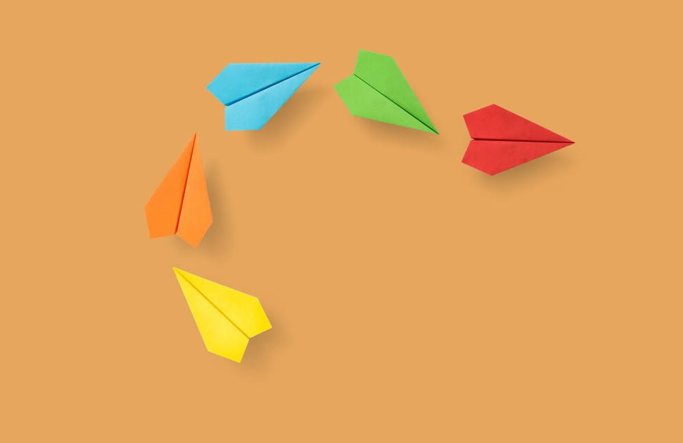 Image of origami paper planes