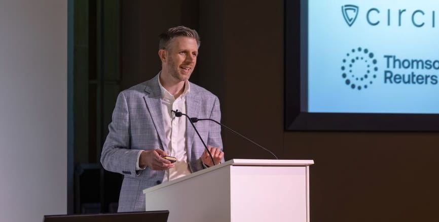 Photo of Jonathan Batchelor speaking at ICAEW's Audit and Assurance Conference, June 2026