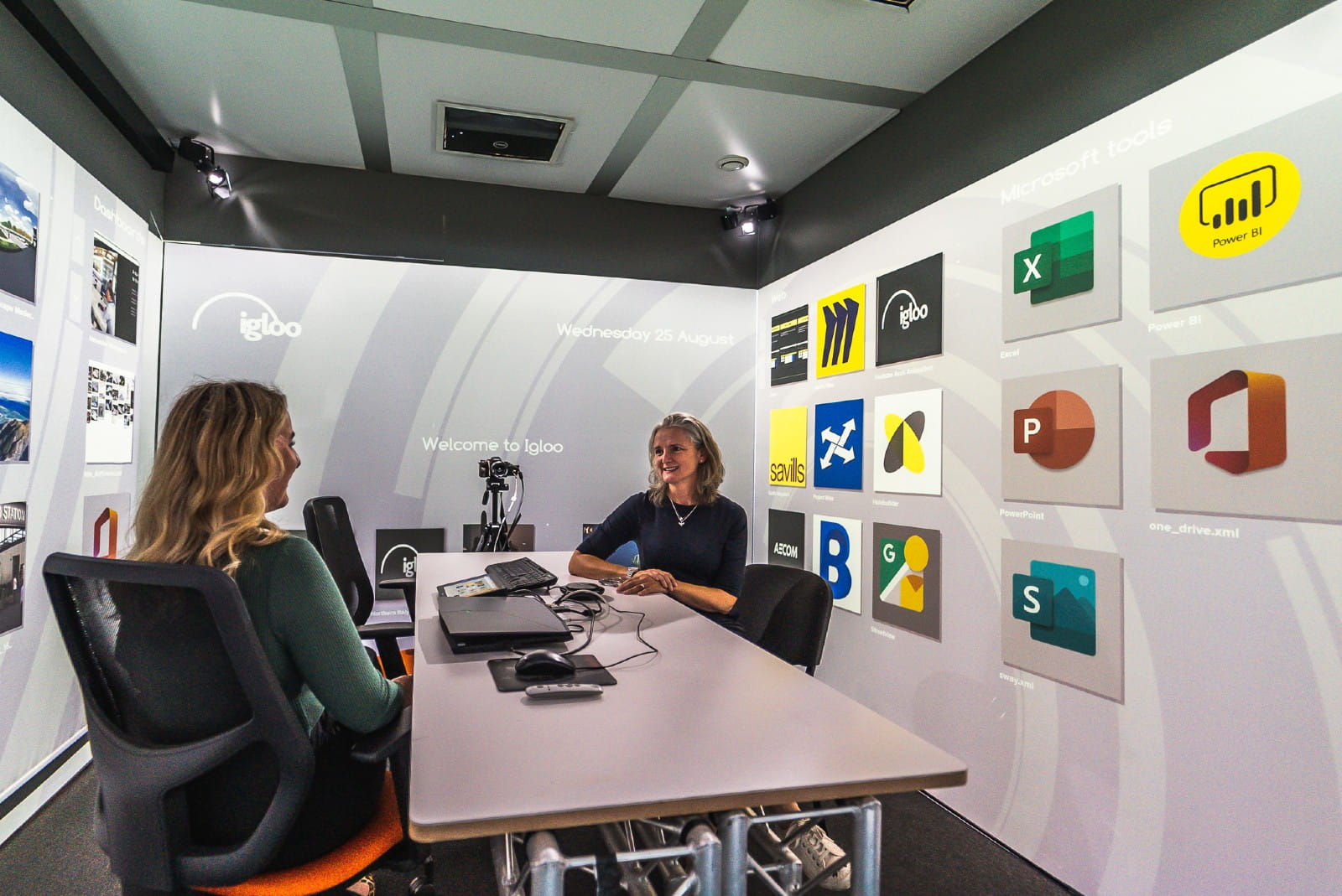 Igloo Vision's immersive virtual learning space provides 360° projection and the ability to simulate training. 