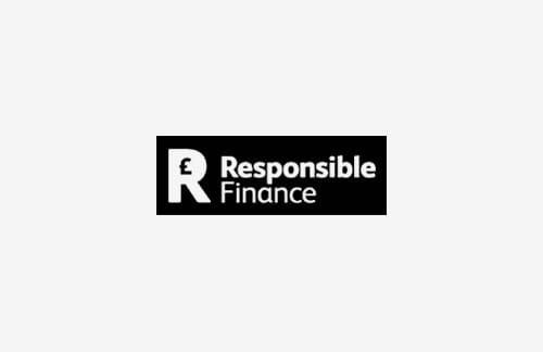 Logo of Responsible Finance which partners with ICAEW in creating the Business Finance Guide.