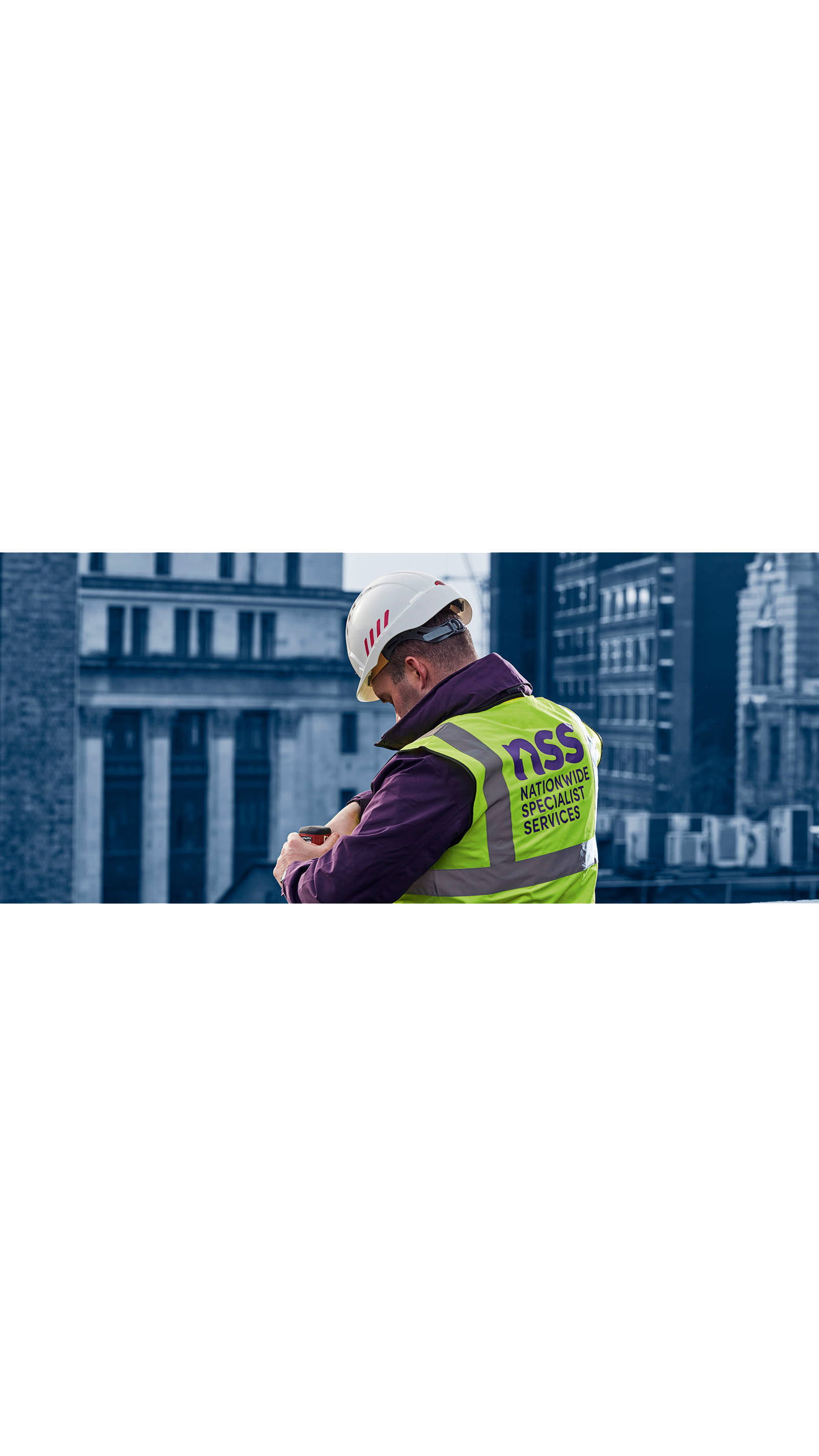 Manchester NSS nationwide specialist services yellow high vis worker helmet ICAEW Corporate Financier investment