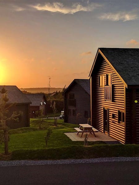 Wales sunset sunrise sky house timber wood cabin