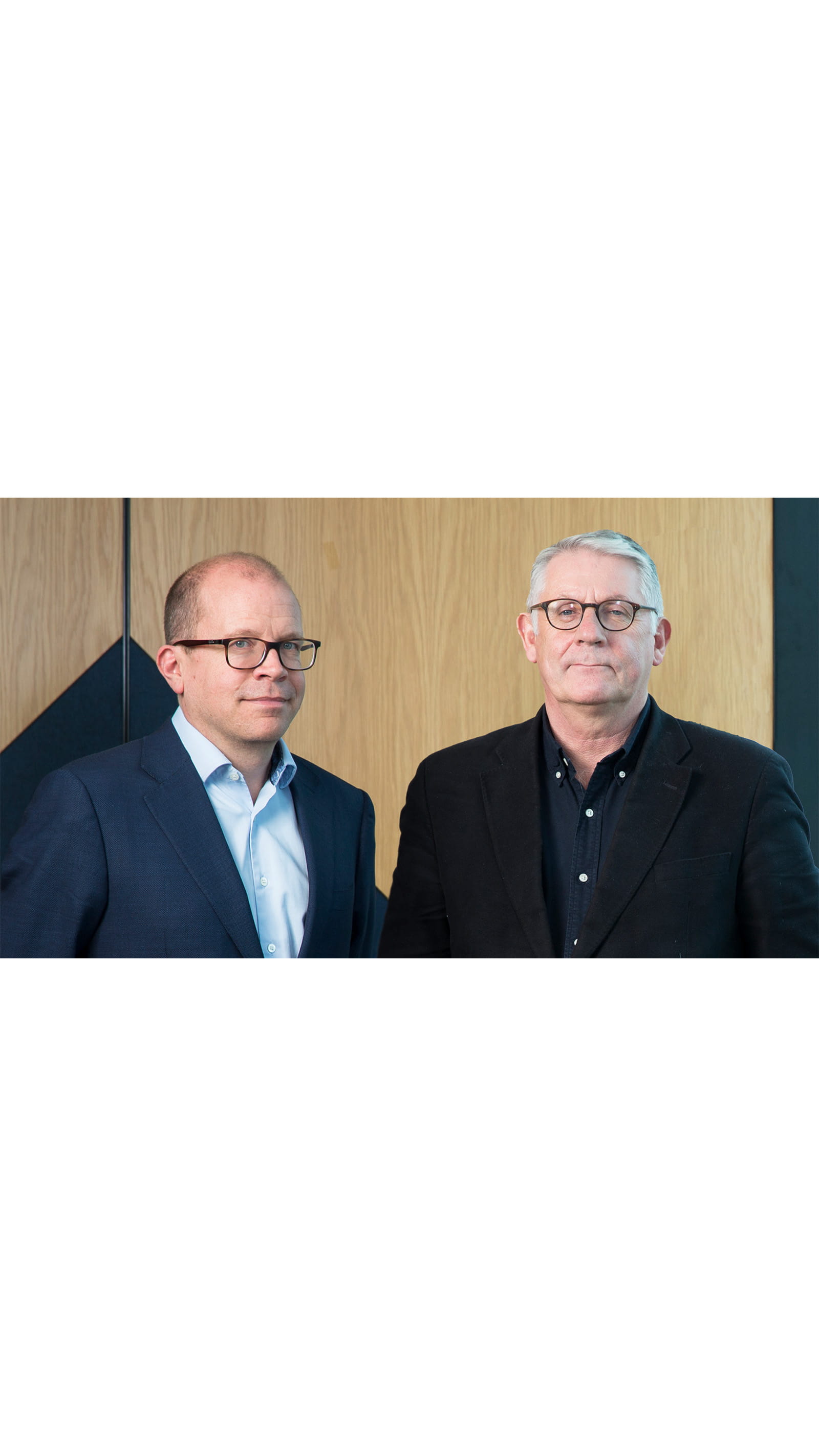 Shaun Grady, head of business development, and Adam Wyon, head of corporate finance at AstraZeneca