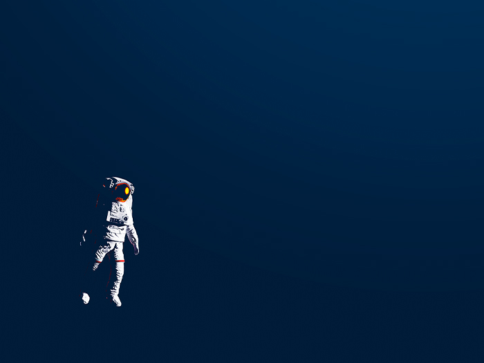astronaut floating in space