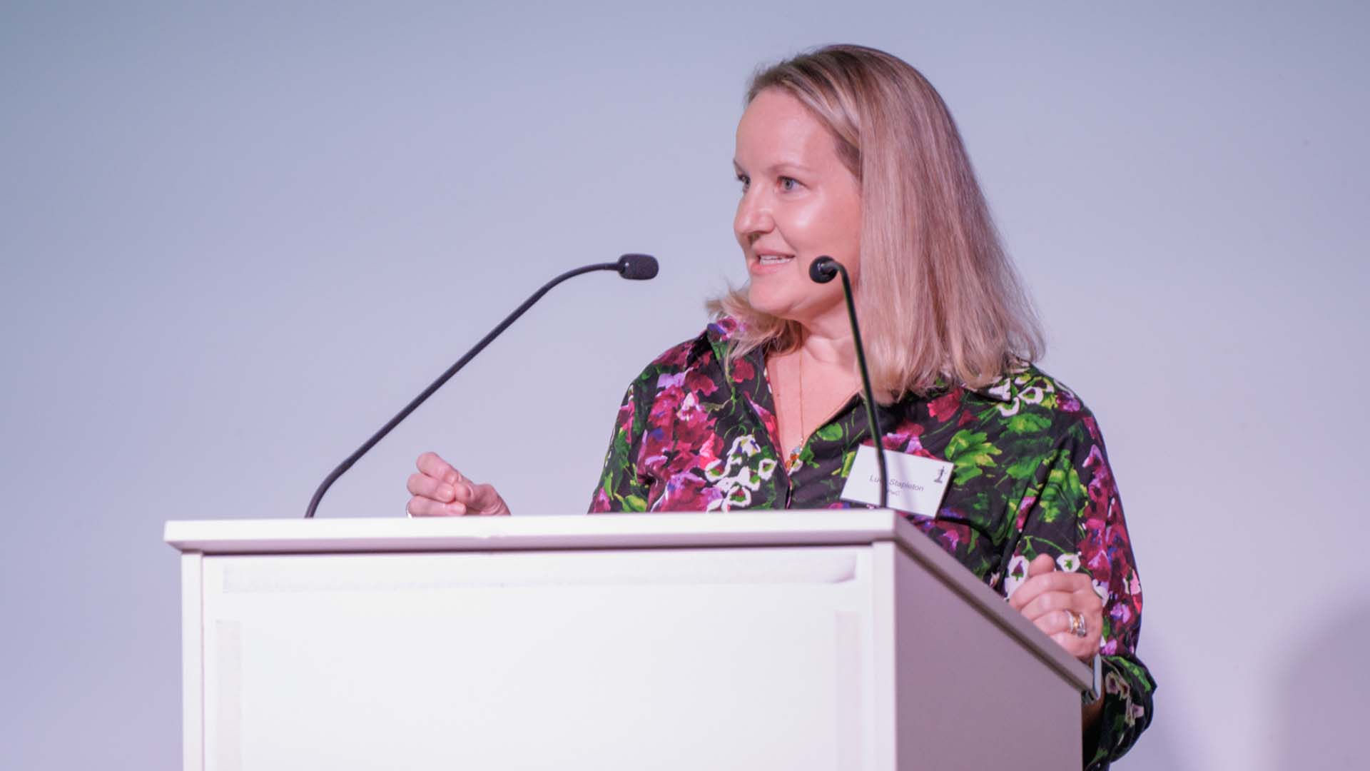 PwC global deals leader Lucy Stapleton speaking at the FDD financial due diligence guideline launch event 2024 ICAEW Corporate Finance Faculty