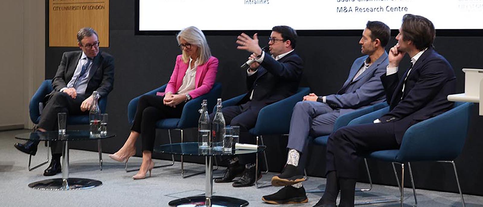 5 members of the panel at the Bayes M&A Research Centre’s annual ‘look ahead’ for 2025 