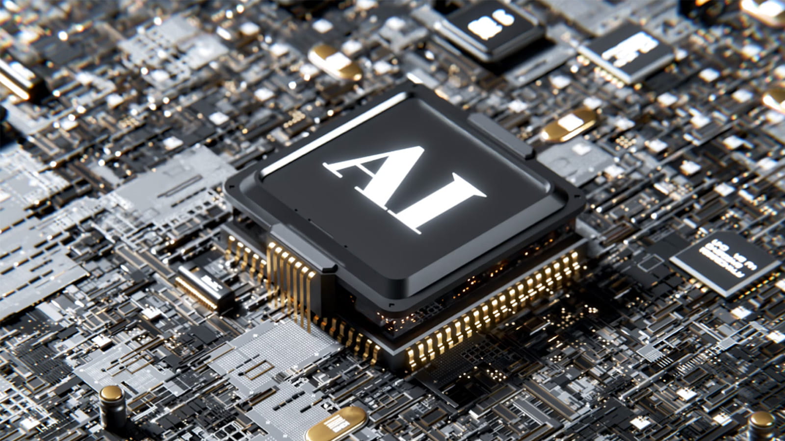 AI microchip computer board electric
