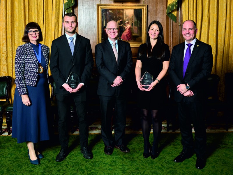 L-R: Caroline Smale, Darcy Byrne, Alistair Brew, Olivia Keyter, Alan Vallance