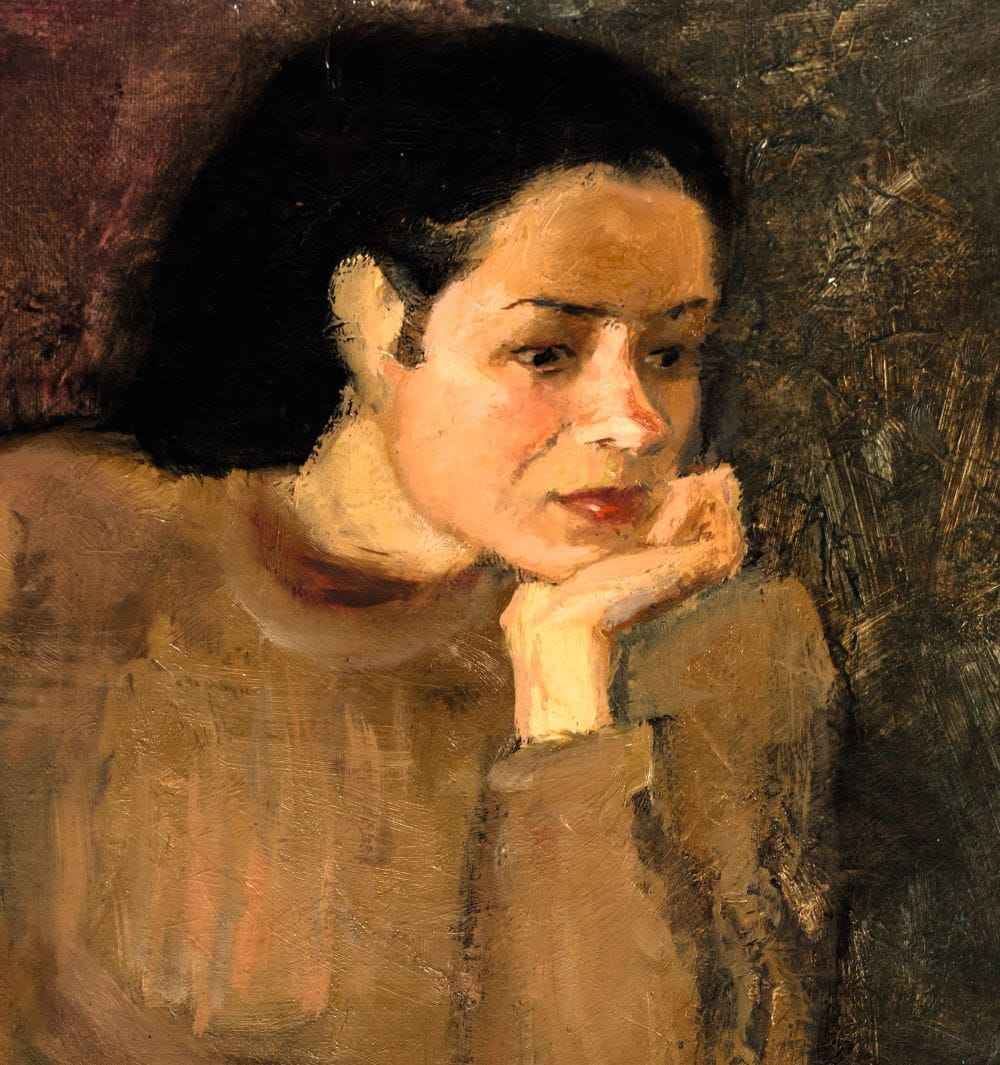 Oil painting style portrait to illustrate 'The Family Way' article