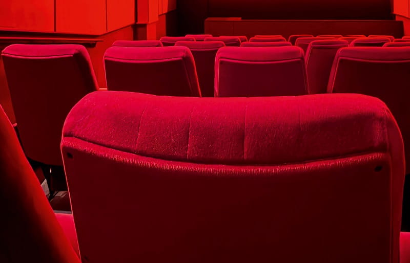 Image of red cinema seats