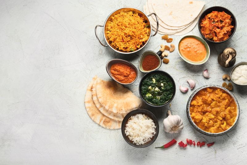 Image of Indian food banquet