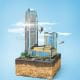 Image of model building landscape