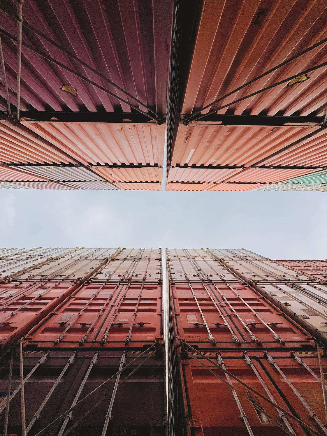 Image of stacked shipping containers 