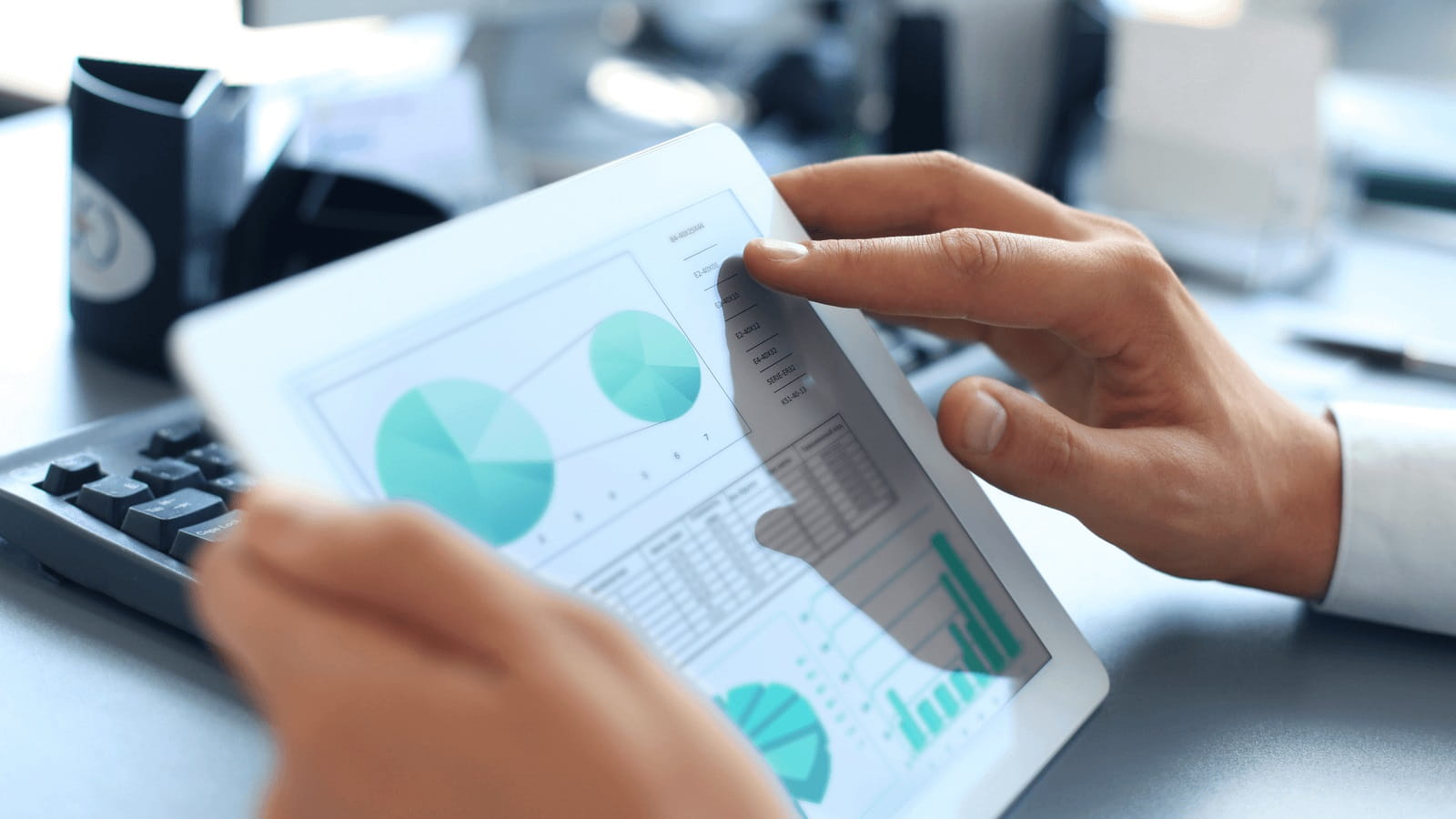 Man holding a tablet