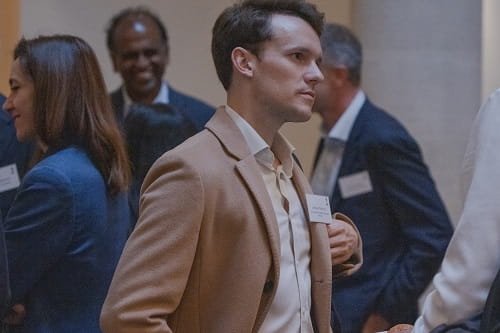 Members networking at the commercial due diligence guideline launch