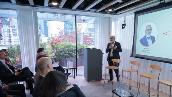 Mo Merali at Sell-side carve-outs report launch