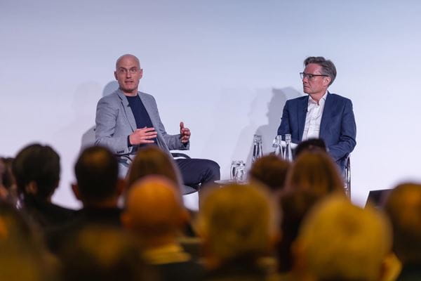 ICAEW's Corporate Governance Conference 2026 regulator update from the FRC's CEO Richard Moriarty (left) with ICAEW's Iain Wright.
