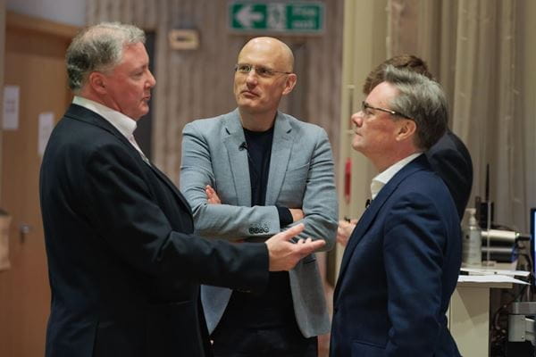 ICAEW's Corporate Governance Conference 2026 (from left Derek Blair, ICAEW; Richard Moriarty, FRC CEO; and Iain Wright, ICAEW)