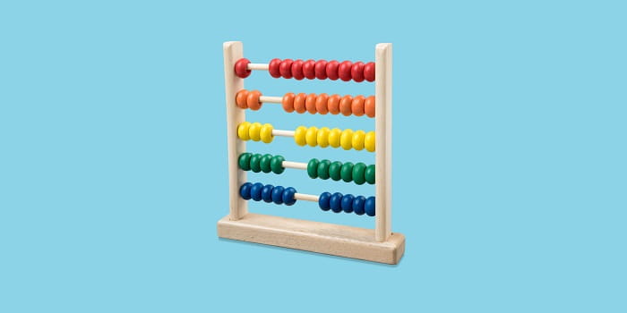 Abacus on a blue background