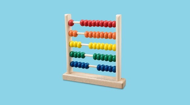 Abacus on a blue background