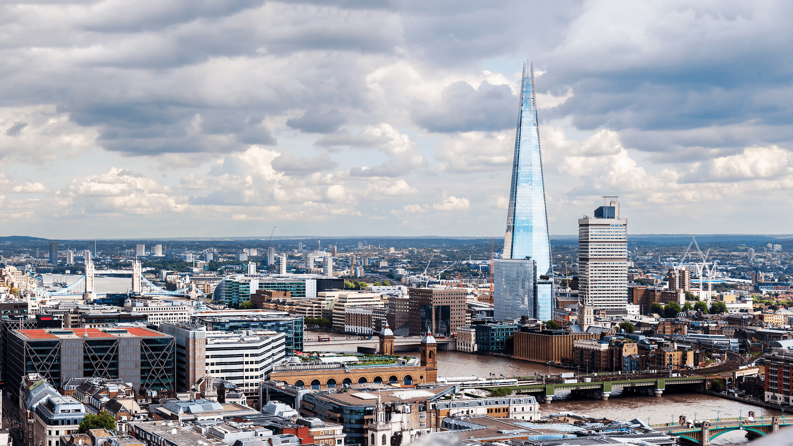 Cloudy London skyline
