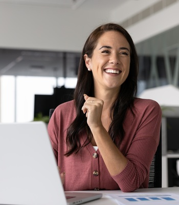 woman smiling