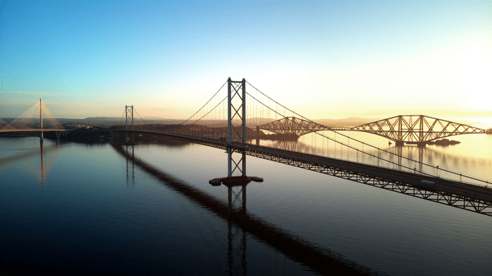 Bridges over the Firth of Forth in Scotland