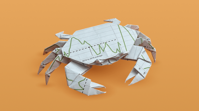 Stylised crab illustration representing the East of England.