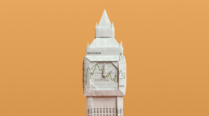 Illustration of Big Ben representing London.